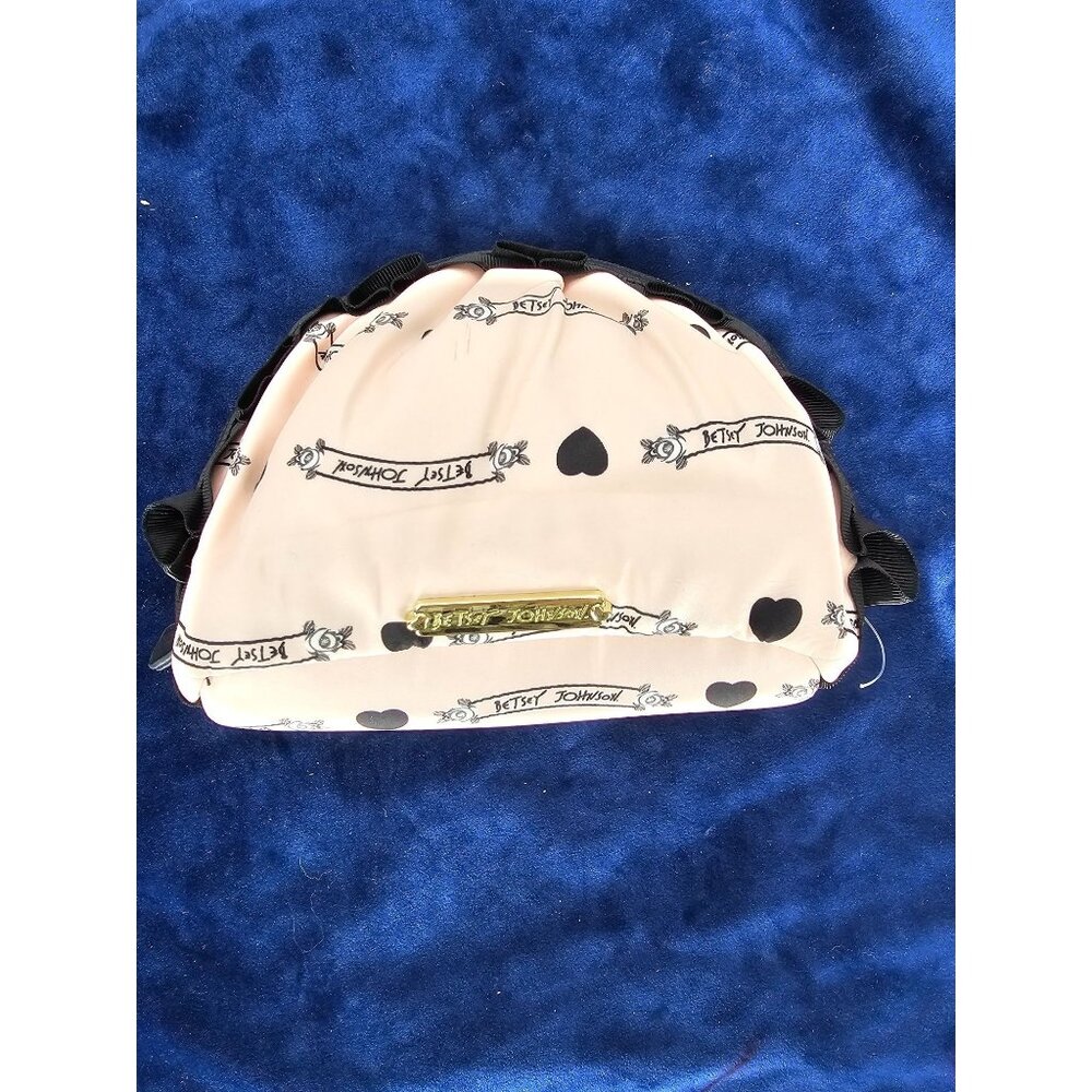 Betsey Johnson Cosmetic Bag Makeup Bag Hearts Floral